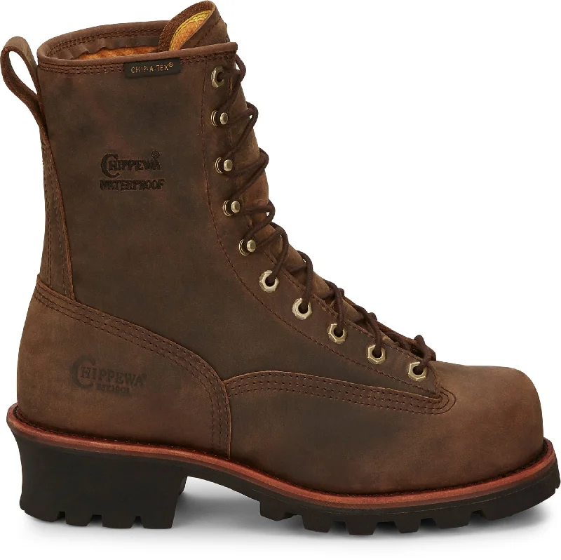 Chippewa Men's Paladin Bay Apache Insulated Waterproof Steel Toe Lace-Up Work Boots 73103