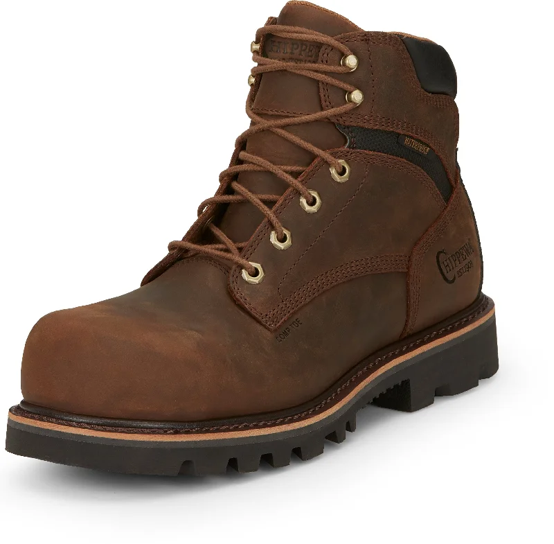 Chippewa Men's Sador Waterproof Oblique Composite Toe Lace-Up Work Boots 73221