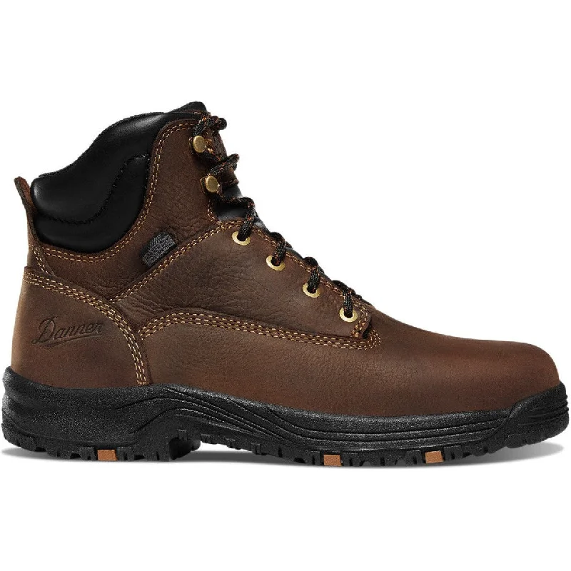 Danner Women Caliper 5"" Plain Toe WP Work Boot -Brown- 19460