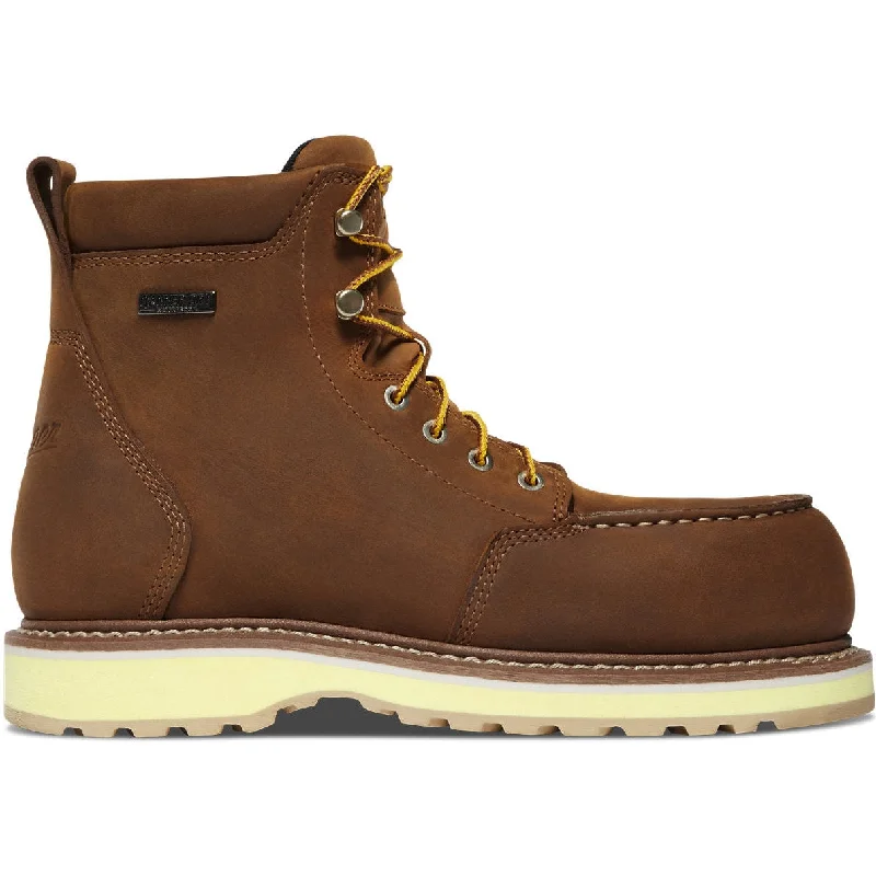 Danner Women's Cedar River 6"" Plain Toe WP Work Boot -Brown- 14307