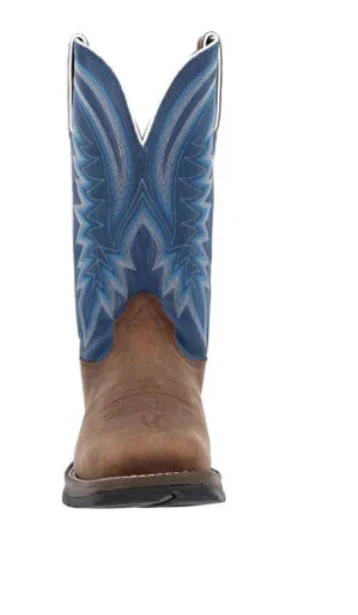 DURANGO MENS SADDLE BROWN DENIM BLUE WESTERN BOOT STYLE DDB0429