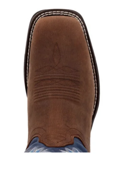 DURANGO MENS SADDLE BROWN DENIM BLUE WESTERN BOOT STYLE DDB0429