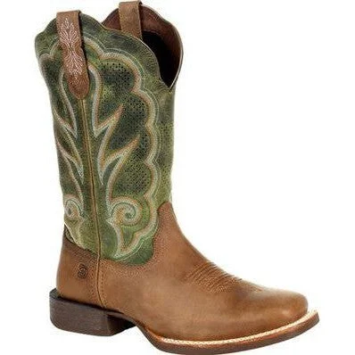 Durango Women's Lady Rebel Pro 12"" Soft Toe Western Classic Boot- Green- DRD0378