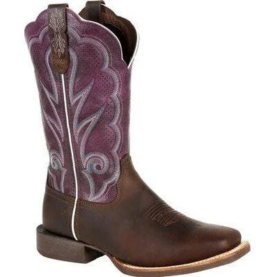 Durango Women's Lady Rebel 12"" Soft Toe Western Classic Boot- Brown- DRD0377