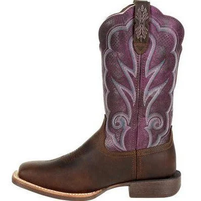 Durango Women's Lady Rebel 12"" Soft Toe Western Classic Boot- Brown- DRD0377