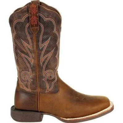 Durango Women's Lady Rebel Pro 12"" Soft Toe Western Classic Boot- Cognac- DRD0376