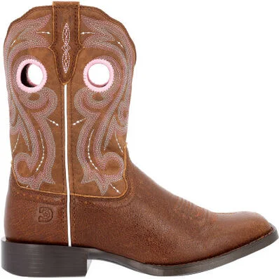 Durango Women's Westward 10"" Square Toe Western Work Boot -Brown- DRD0445