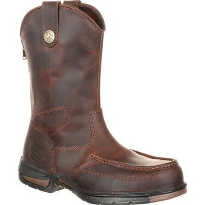 GB00226 GEORGIA BOOTS MEN'S 11"" ATHENS ZIPPED BACK WORK BOOT