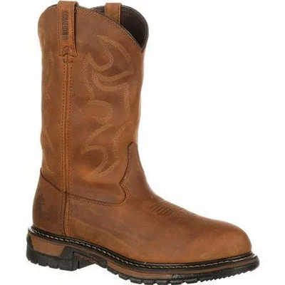 Rocky 2733 Original Ride Pull-On Waterproof Western Style Pull On Work Boots