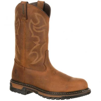 Rocky 2809 Original Ride 8"" Branson Steel Toe Waterproof Western Pull On Boots