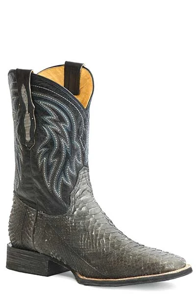 ROPER MENS PEYTON PYTHON SQUARE TOE BOOTS STYLE 09-020-6510-8547