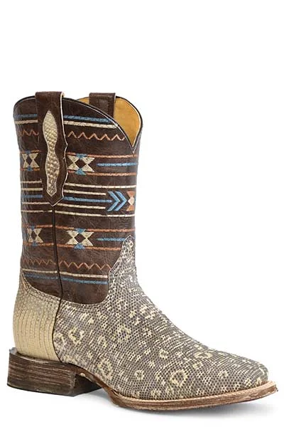 ROPER MENS RITCH LIZARD SQUARE TOE BOOTS STYLE  09-020-6510-8538