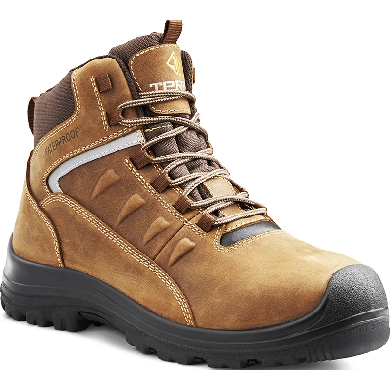 Terra Men's Findlay 6"" Soft Toe WP Work Boot -Brown- 4NS7BN