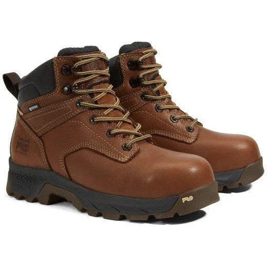 Timberland Pro Women's Titan EV 6"" Comp Toe WP Work Boot- Brown- TB1A5P1A214