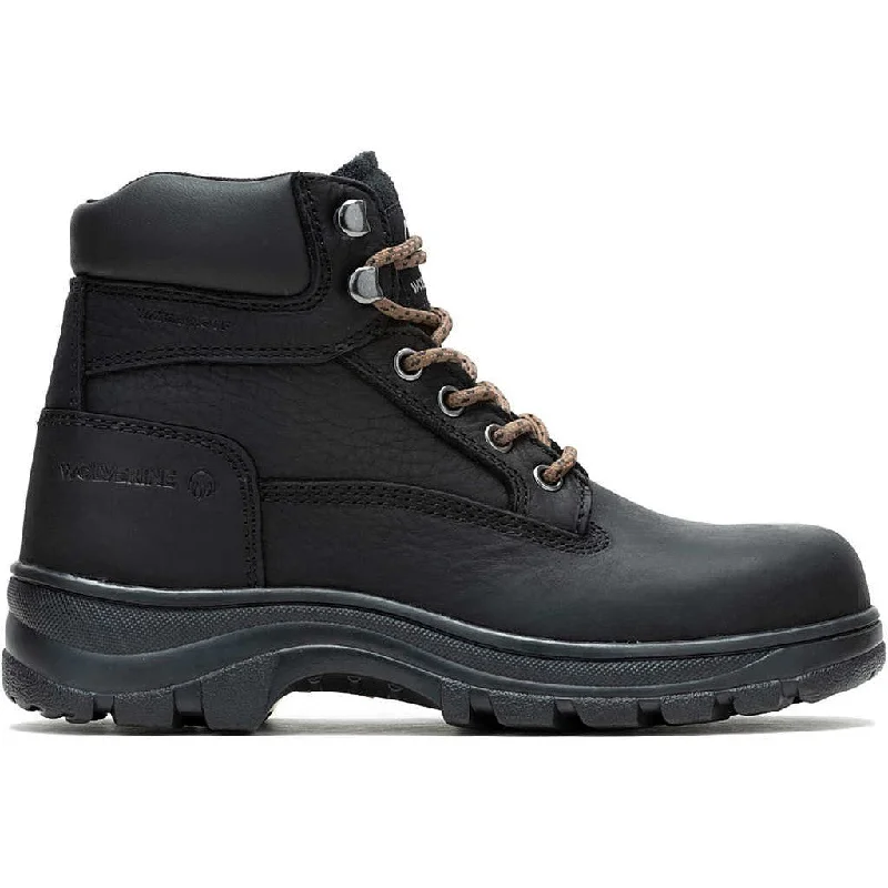 Wolverine Women's Carlsbad 6"" Steel Toe WP Work Boot- Black- W241013