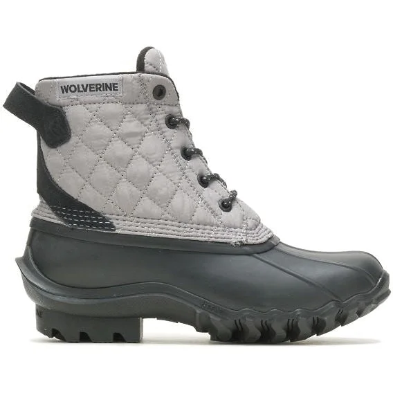 Wolverine Women's Torrent Quilted Rain And Snow Duck Boot - Grey - W880381