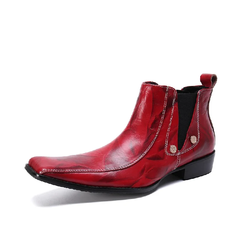 High Top Chelsea Boot with Decoration