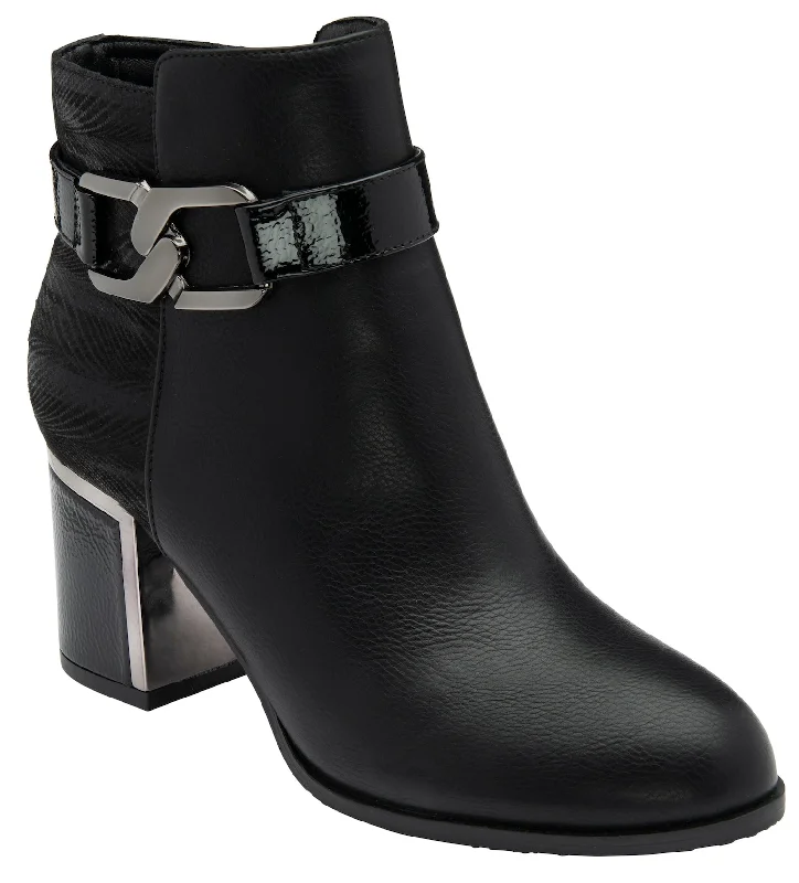 Lotus Adelaide Ladies Black Side Zip Ankle Boots