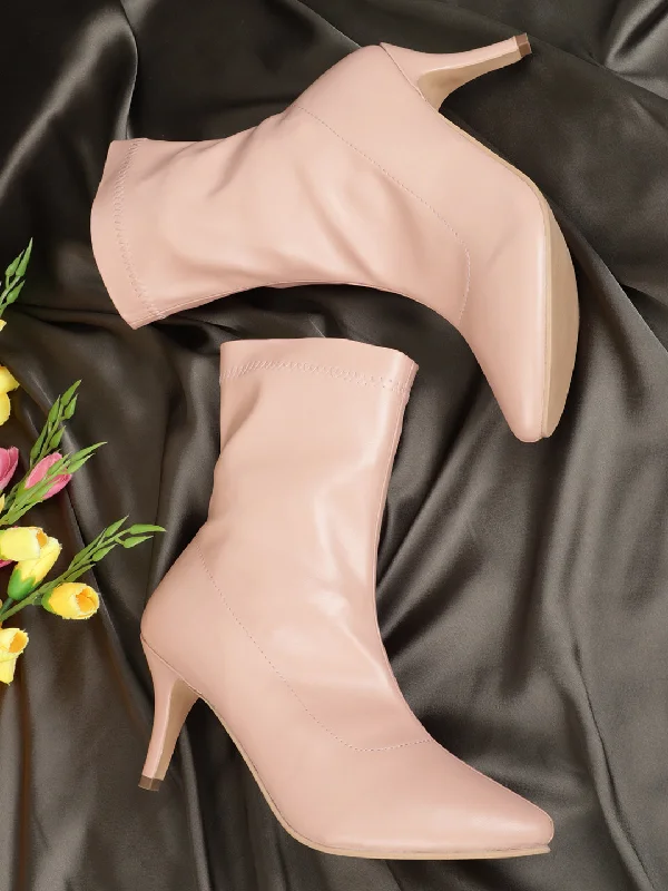 Nude PU Stiletto Ankle Boots (TC-ST-1270-NUD)