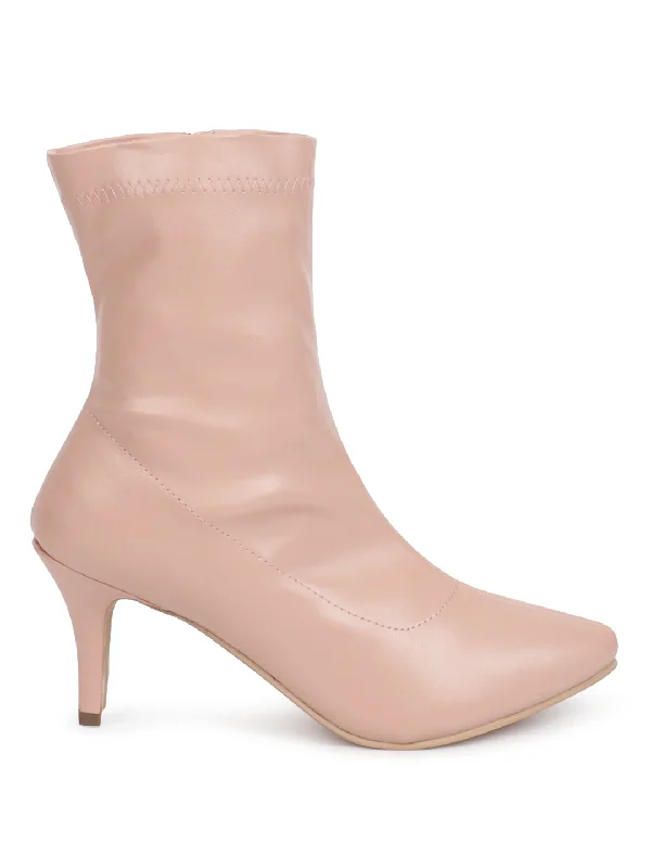 Nude PU Stiletto Ankle Boots (TC-ST-1270-NUD)