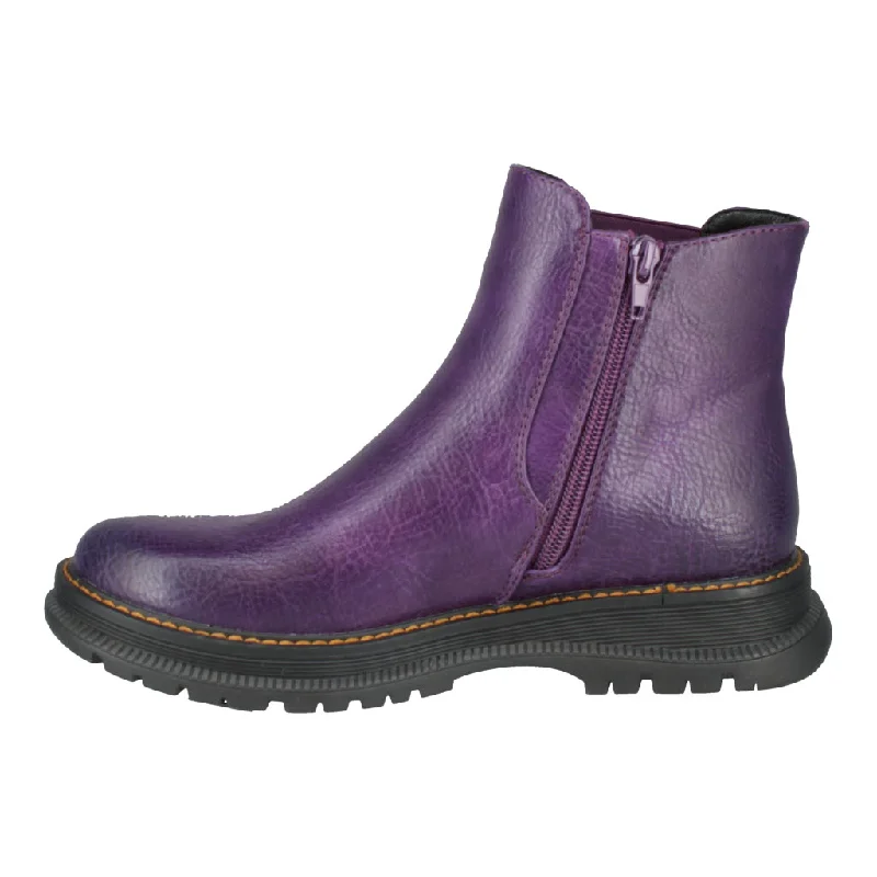 Westland 769522 Peyton 02 Ladies Purple Vegan Side Zip Ankle Boots