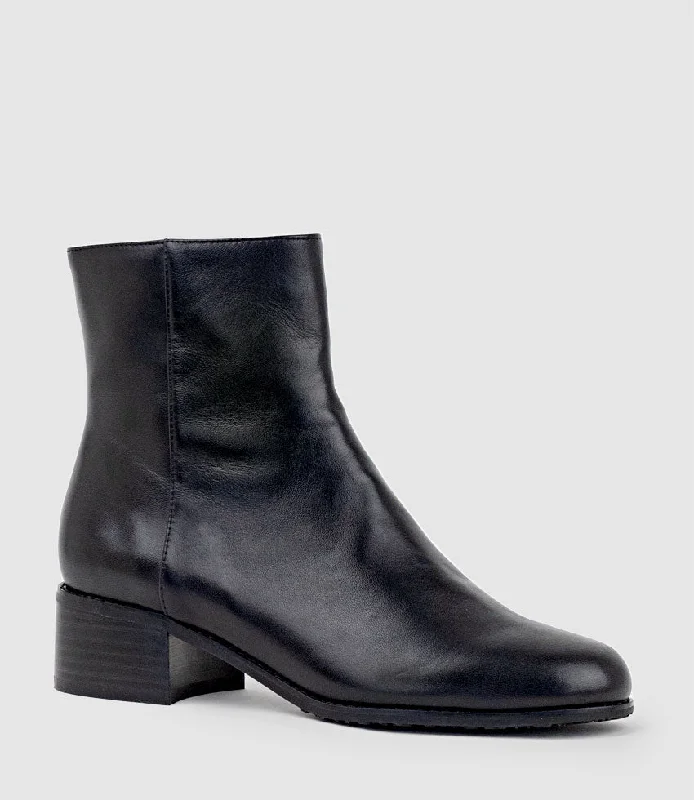 WESTON40 Ankle Boot with Zip in Black