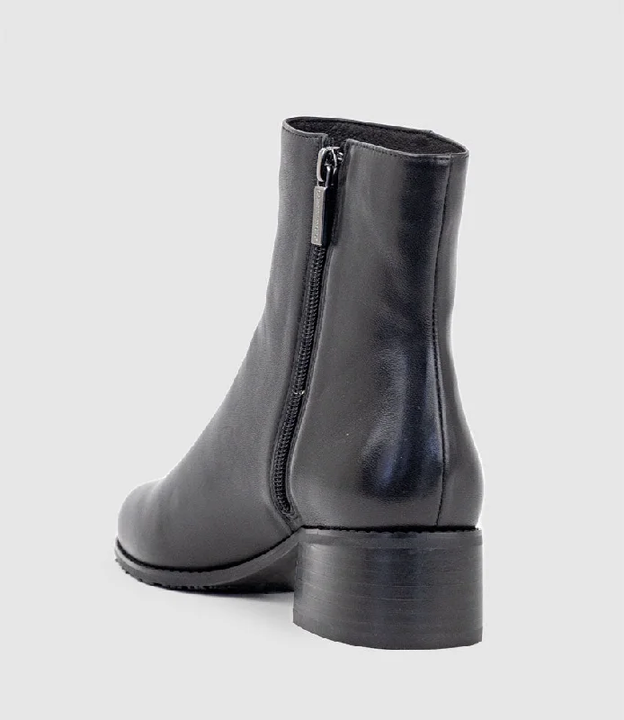 WESTON40 Ankle Boot with Zip in Black