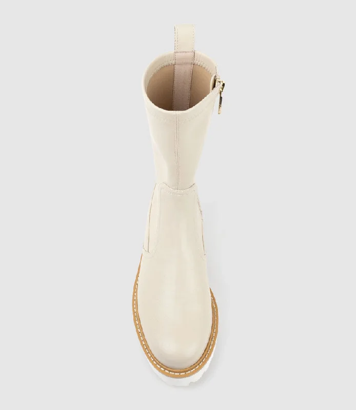 WORSLEY Stretch Ankle Boot on Unit in Beige