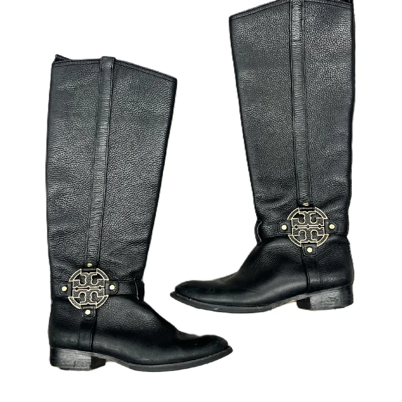 Black Boots Designer By Tory Burch, Size: 6.5