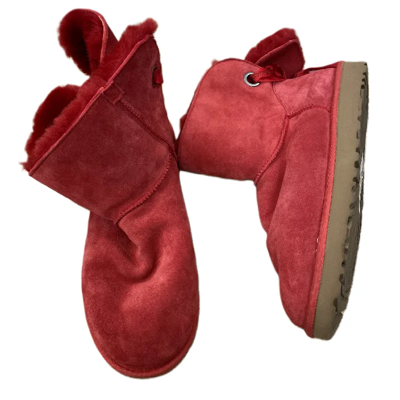 Boots Designer By Ugg In Red, Size: 11