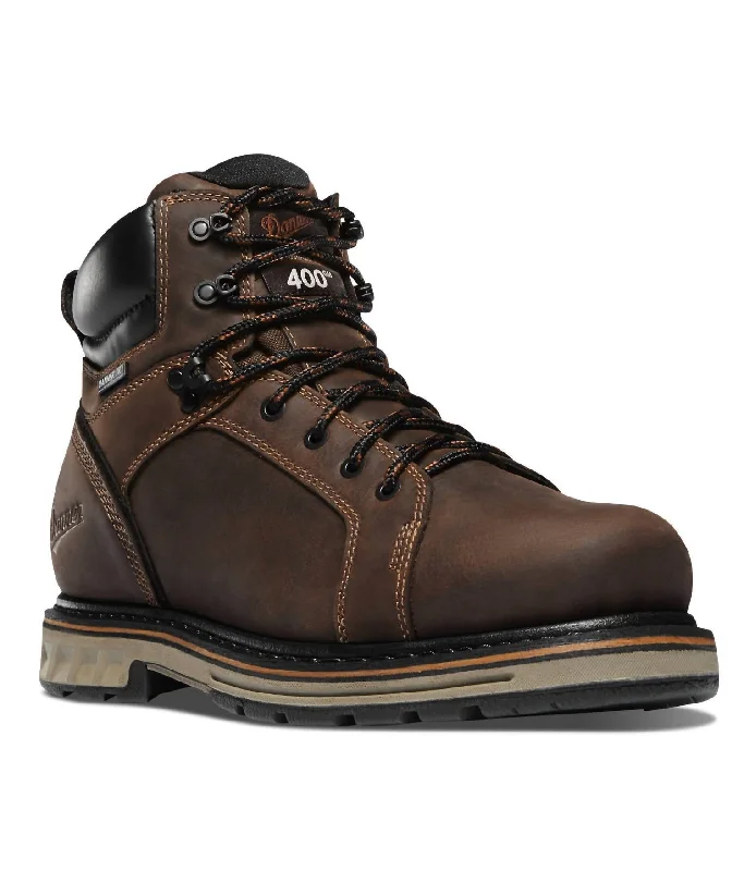 Danner Men's Steel Yard 6"" Steel Toe Shoe - Extra Wide In Brown