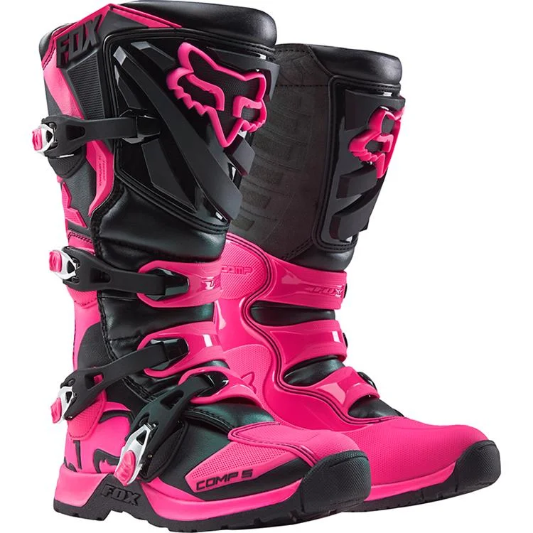 FOX WOMENS COMP 5 BOOTS BLACK/PINK