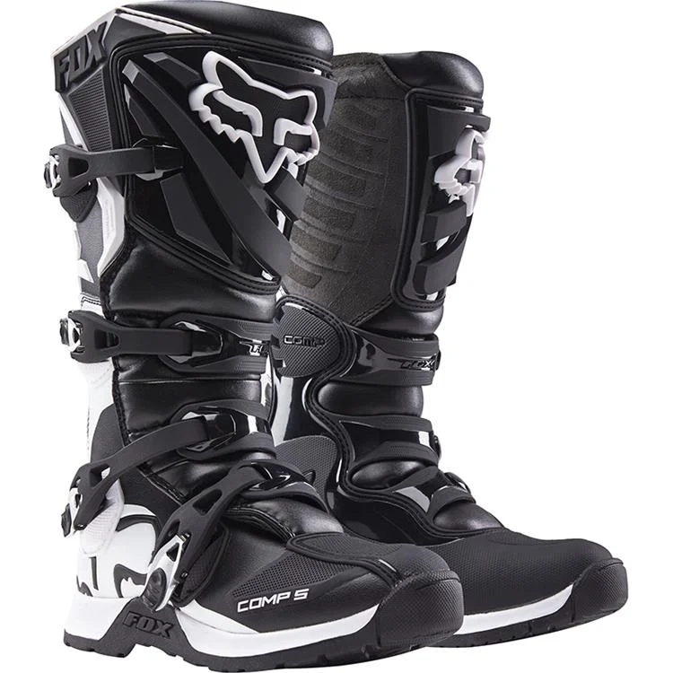 FOX WOMENS COMP 5 BOOTS [BLACK/WHITE]