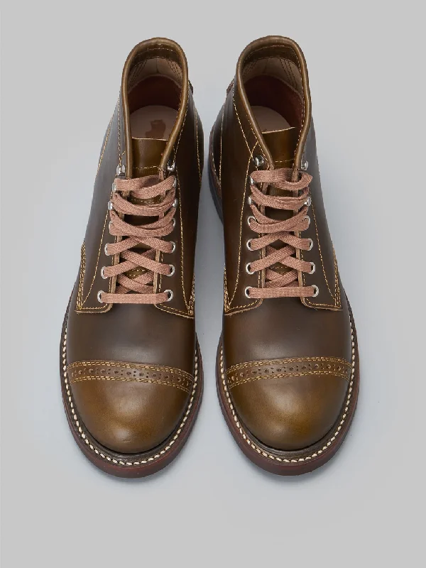 John Lofgren Combat Boots Horween Leather CXL Dark Olive