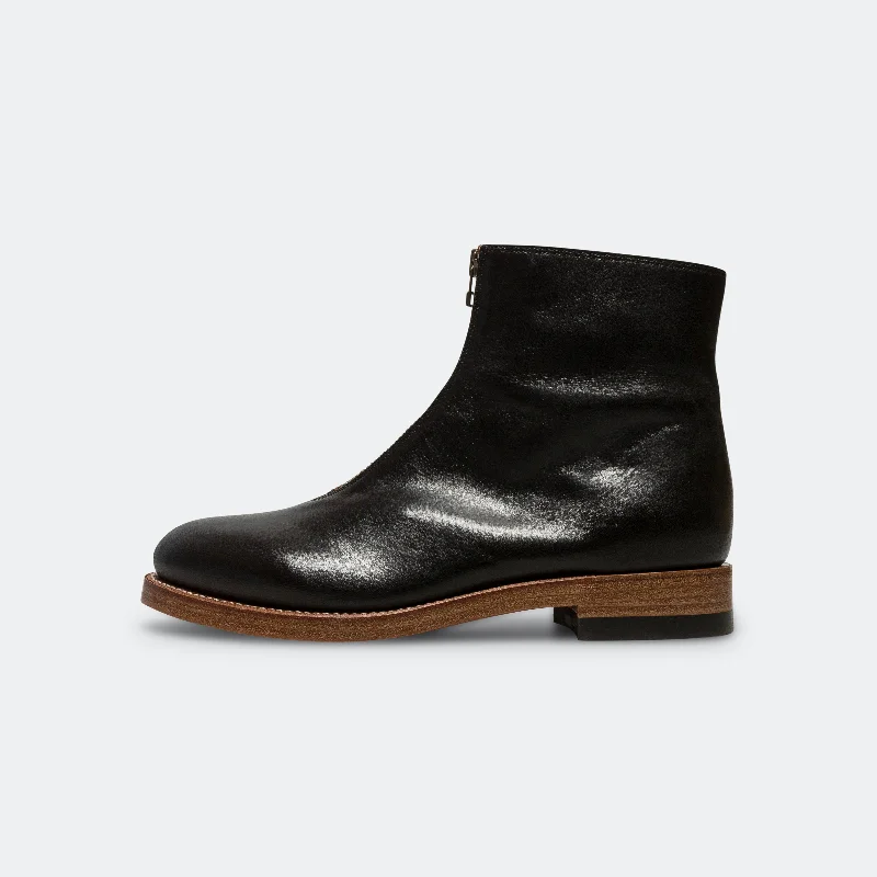 Leather ZIP-UP FRISKO Boots - Black