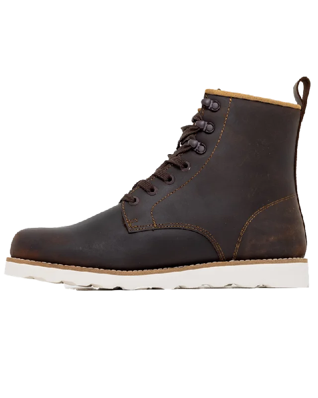 Darrow Wedge Boots in Dark Brown