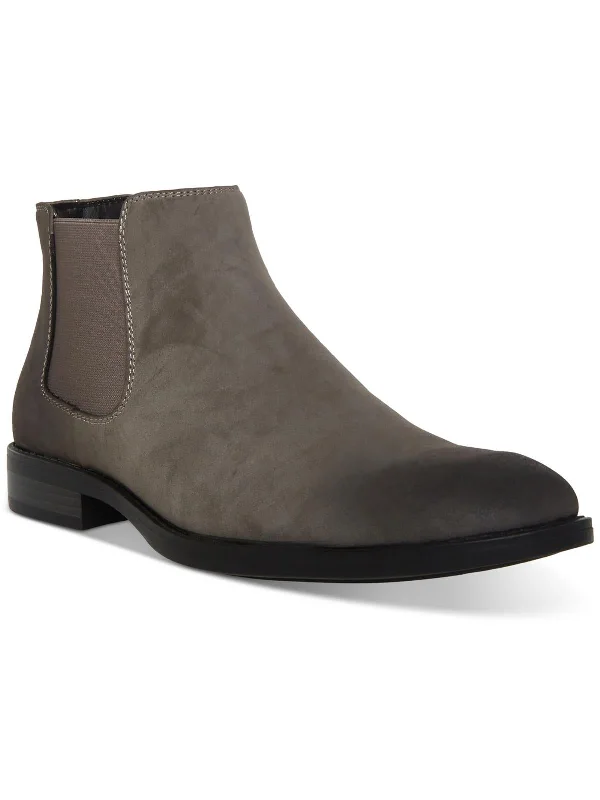 Maxxin  Mens Round Toe Faux Leather Chelsea Boots