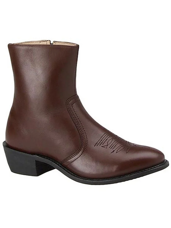 Mens Leather Western Dress Boots