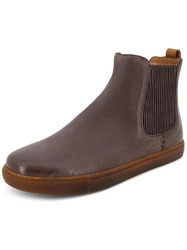 Nyle Mens Leather Pull On Chelsea Boots