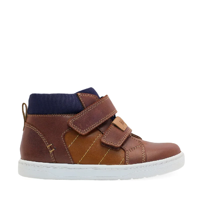 StartRite Discover 1743_0 Boys Brown Leather Touch Fastening High Tops