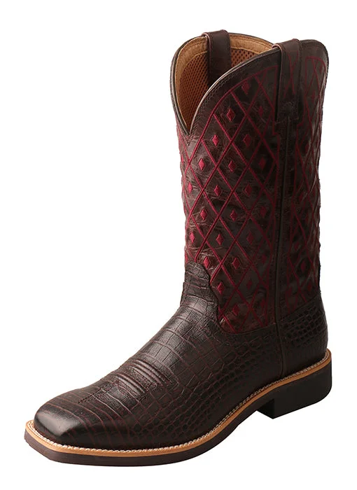 Twisted X Women’s Top Hand Boot – Coffee/Burgundy