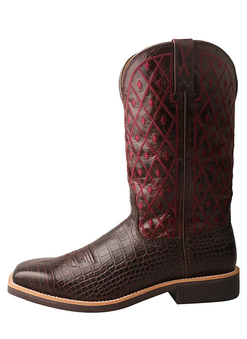 Twisted X Women’s Top Hand Boot – Coffee/Burgundy