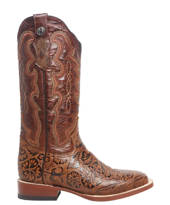 Women’s Tanner Mark Cognac tooled boot