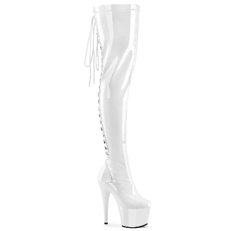 ADORE-3063 White /White Thigh Boots