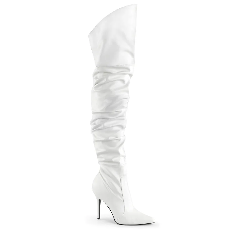 CLASSIQUE-3011 White Faux Leather