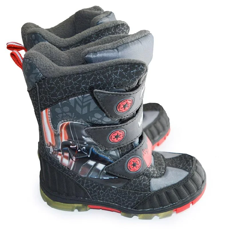 Kids Shoes Boys Light-up Star Wars Darth Vador Winter Snow Boots - 31131