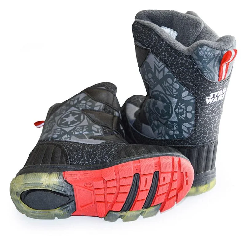 Kids Shoes Boys Light-up Star Wars Darth Vador Winter Snow Boots - 31131