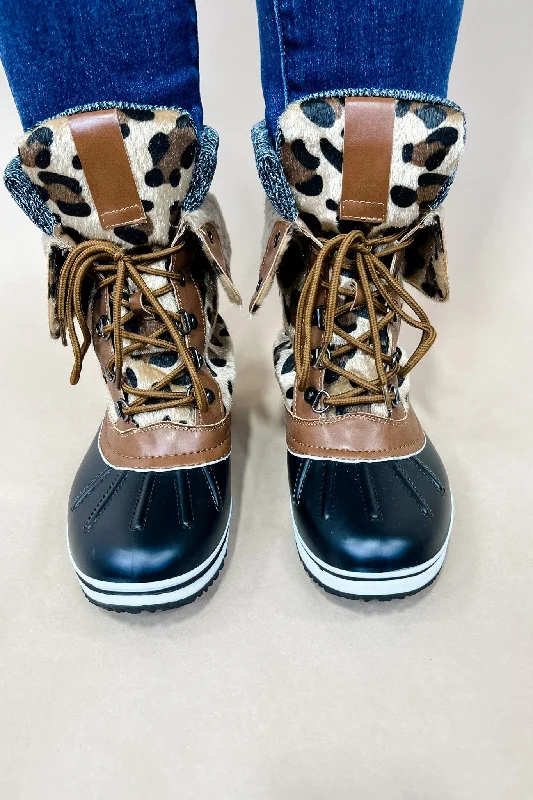 Leaving Tracks- Leopard Snow Boot