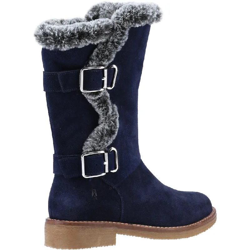 Navy Megan Mid-Calf Boots