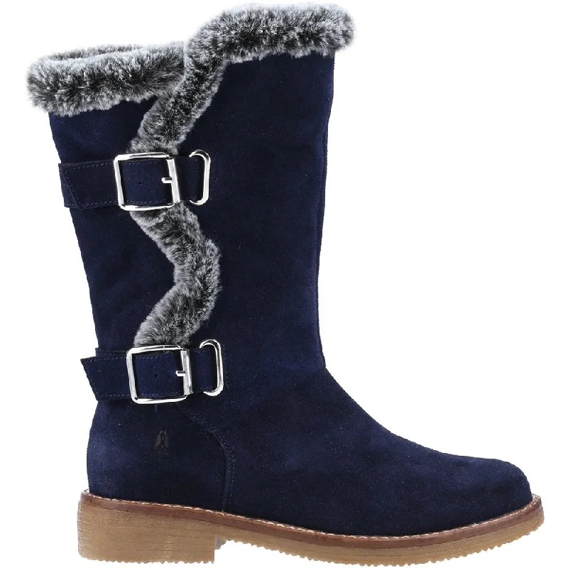 Navy Megan Mid-Calf Boots